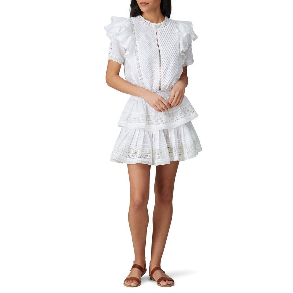 Maia Bergman Women's White Mery Lace Dress Size M